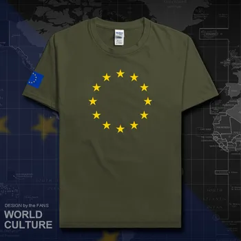 Eiropas Savienības Vienoti Daudzveidībā ES EUR vīriešu t krekls modes 2019 svīteri tauta komanda, kokvilnas t-krekls fitnesa apģērbs 20