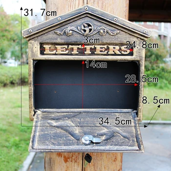 Eiropas villa ar bloķēšanas pastkastītes āra pagalmā pastkastītes lodziņā sienas pastkastīte atsauksmju kaste radošo pastkastīte retro pastkastes