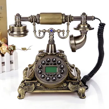 Eiropas Vintage Telefona Grozāmos Plāksnes Rotācijas Dial Telefons Antīko Telefonu, Fiksēto Tālruņa Office Home Hotel Dekori
