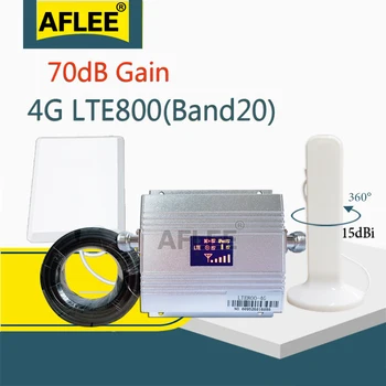 Eiropā 4G Mobilo sakaru Pastiprinātājs Band20 800Mhz 4G Mobilo sakaru Tīkla Signāla Pastiprinātājs LTE 800Mhz 4G Mobilais Signāla Atkārtotājs GSM 4G