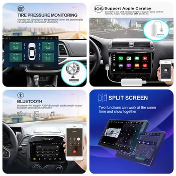 EKIY IPS Android 9.0 Toyota Corolla Ralink Android 2013 2016 Auto Radio Multimediju Atskaņotājs, Stereo Navigācija GPS DVD