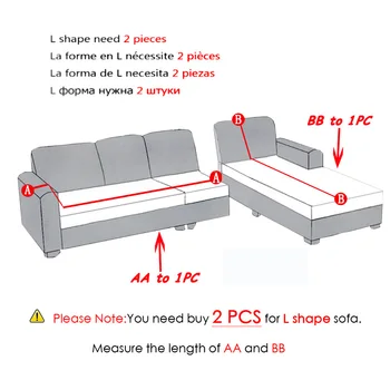 Elastīgi spandex žakarda sofa cover kariete-formas putekļu izturīgs un traipu izturīgs dīvāna pārsegs, divas-gabals L-veida roku sofa cover