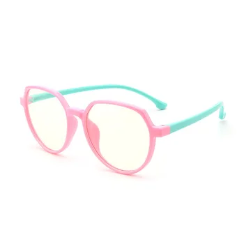 Elbru Bērnu Modes Anti-blue Ray Vienkāršā Brilles Komfortu Silikona Candy Krāsas Brilles Rāmis Bērniem, Brilles Briļļu Zēniem&Meitenēm