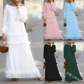 Elegants Musulmaņu Abaya Kūka Kleita, Jaciņa Ilgi Drēbes, Kleitas Jubah Kimono, AAE Ramadāna Arābu Turcija Islāma Kaftan dievkalpojums