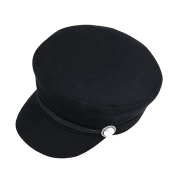 Elegants, Silts Berete, Cepure, Sievietes Ikdienas Street Wear Virves Dzīvoklis Klp boina Rudens Ziemas Modes Melnās Cepures