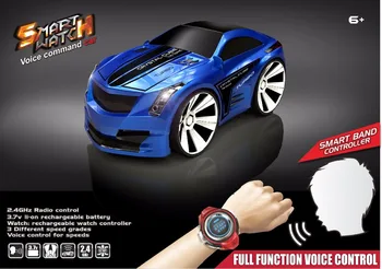 Elektriskie Auto Rotaļlietas, Sarkanā, Zilā Inteliģentu balss vadības automašīnas 2.4 G 6ch balss kontroles sacīkšu auto transportlīdzekļa skatīties ar tālvadības vs 2107048