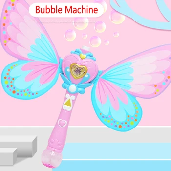 Elektriskā Burvju Ārējie Zizli Automātisko Ziepju Burbulis Putu Lielgabals Pūtēju Mašīna ar Gaismas Mūziku Smieklīgi Āra Rotaļlietas Meitenēm Dāvanu
