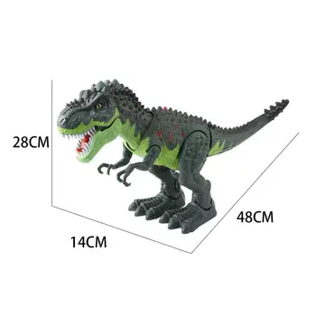 Elektriskā Dinozaura Tyrannosaurus Rex Pastaigas iedegties T-Rex Pastaigas Dinozauru LED Rotaļlietas Uguns Elpošanas migliņai Pūķis Skaņas, rotaļlietas