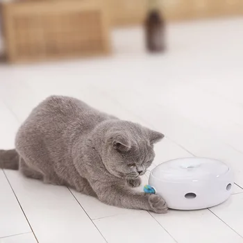 Elektriskā Kaķis Rotaļlietas Smart Teasing Kaķis Stick Crazy Spēle Vērpšanai Vinilplašu Kaķim Ķert Peles Donut Automātiskā Vinilplašu Kaķis Rotaļlietas