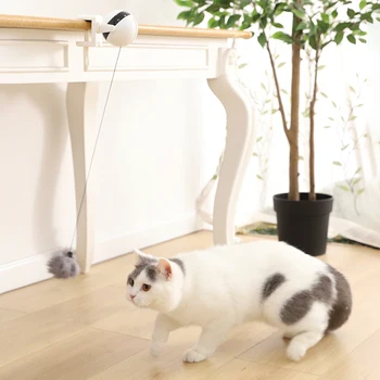 Elektronisko Kustības Kaķis Rotaļlietas Elektriskās Plandīšanās Rotējošo Interaktīvās Puzzle Smart Pet Cat Bumbu, Rotaļlietu Yo-Yo, Paceļot Bumbu
