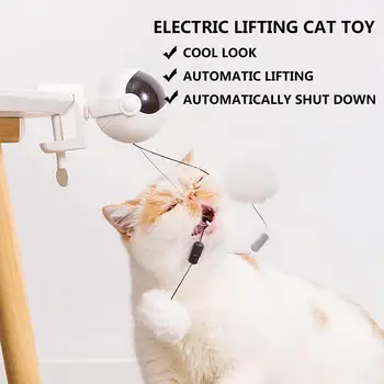 Elektronisko Kustības Kaķis Rotaļlietas Interaktīvas Kaķis Teaser Rotaļlietu Yo-Yo, Paceļot Bumbu Elektriskā Plandīšanās Rotējošo Interaktīvās Puzzle Pet Rotaļlietas Karstā