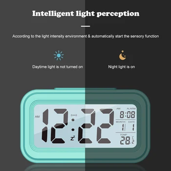Elektronisko LED Spogulis, Modinātājs Digitālo Atlikt Galda Pulkstenis Pamosties Gaismas Lielu Laika Displejs Sākuma Apdare Pulkstenis Karstā Pārdošanas