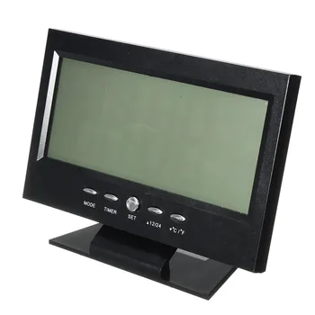 Elektroniskā Ciparu LCD Galda Pulkstenis, Temperatūras, Mitruma Monitors, Pulkstenis, Termometru, Higrometru Laika Prognoze Galda Pulkstenis