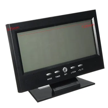 Elektroniskā Ciparu LCD Galda Pulkstenis, Temperatūras, Mitruma Monitors, Pulkstenis, Termometru, Higrometru Laika Prognoze Galda Pulkstenis