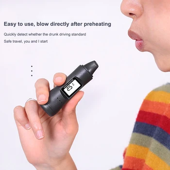 Elpa Testeri Portatīvo elpas analizatoru Analyzer LCD Detektors Rokas Digitālās Alkohola Testeri ar USB Lādējamu Digitālo Alkoholu