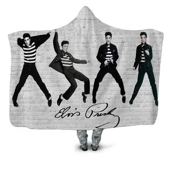 Elvis Presley Kapuci Segu 3D pilnu drukas Valkājamas Segu, Pieaugušo, vīriešu, sieviešu, Vilnas Segu stils-1