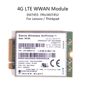 EM7455 Sierra Wireless 4G Modulis Lenovo ThinkPad EM7455 QUALCOMM GOBI6000 4G LTE Mobilā FRU: 00JT542 01AX756 T460 T460p L560
