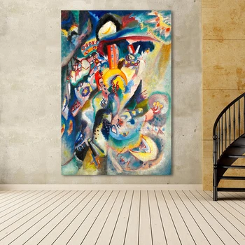 Embelish Wassily Kandinskis Anotācija Eļļas Glezna Mūsdienu Mājas Dekoru Moduļu Bildes Sienu Mākslas HD Audekls Plakāti Dzīvojamā Istaba