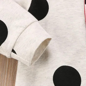 Emmababy Baby Zēni Meitenes 2018 Unisex Garām Piedurknēm Dot Pogu Zīdaiņu Romper Jumpsuit Playsuit Drēbes Top Apģērbs, Komplekts