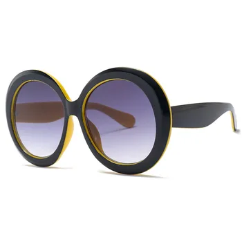 Emosnia Unisex Lielgabarīta Apaļas Saulesbrilles Modis Oculos De Sol feminino 2019 Luksusa Sievietēm Zīmola Dizainere, Saules Brilles Vintage