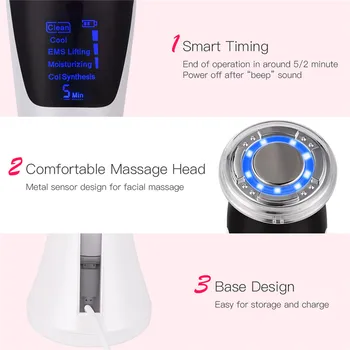 EMS Sejas Massager Jonu Karstā Cool LED Gaismas Vibrācijas Ādas Atjaunošanos Sejas Liftings Pastiprinātu Ādas Kopšanai, Anti Aging Skaistumu Mašīna