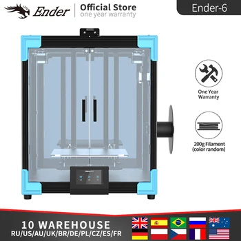 Ender Printeri Ender-6 3d Drukāšanas Komplekts Augstas Precizitātes Liela Izmēra,Klusums Mainboard TMC2208 Creality 3D