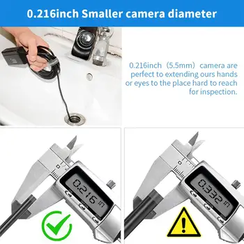 Endoskopu kamera Inskam109-5 5.5 mm, Automašīnu Apkope, WiFi, Datori Mobilie Telefoni WiFi Endoskopu, USB Endoskopu, Melns Uzraudzība