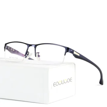 EOOUOOE 2019 Zīmola Dizaina Vīriešiem Sakausējuma Optiskās Brilles Vīriešu Recepte Gafas Oculos De Grau Vīriešu Tuvredzība, Pelēka Rāmis Brilles