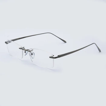 EOOUOOE Dizaina Tīra Titāna Sieviešu Vīriešu Unisex bez apmales Brilles Prescriptio Briļļu Oculos Briļļu Gafas Opticas Glasse Rāmis