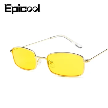 Epicool Spogulis Street Beat Saulesbrilles Sieviešu/Vīriešu Zīmolu, Dizaineru, Vintage Laukumā Sakausējuma Rāmja Brilles UV400 Oculos De Sol Gafas