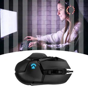 Ergonomisks Dizains, G502 Vadu Spēļu Mehāniskās Peles RGB Spēļu Anti-sviedri LED Backlit Praktiski Vadu Peli