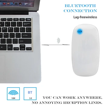 Ergonomisks Slim Loka Bluetooth, Nospiediet Peles Bezvadu Magic Mouse Optical Ultra-Plānas Pelēm Apple Mac Datoru, Klēpjdatoru