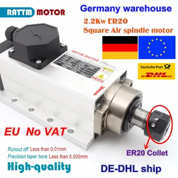 ES bez PVN Laukumā 2.2 kw Gaisa dzesēšanu vārpstas motors ER20 runout-off 0.01 mm,220V,4 Keramikas gultnis,CNC Gravēšanas frēzēšanas sasmalcina