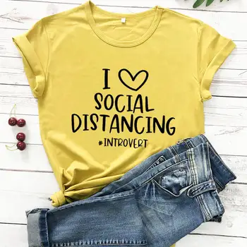 Es Mīlu Sociālā Distancēšanās Jaunas Ielidošanas 2020 Kokvilnas Smieklīgu T Kreklu Karantīnas Krekls Sociālā Distancēšanās Krekli palikt mājās krekls