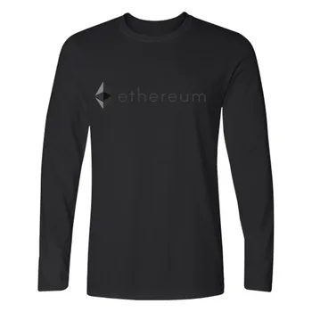 Ethereum garām piedurknēm T-krekls Vīriešiem vīriešu t krekls camisa masculina iespiesti vīriešu T-krekli vīriešu apģērbu ethereum