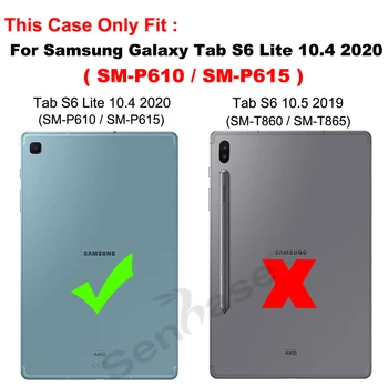 EVA Portatīvo Stāvēt Bērniem Drošu Putu Triecienizturīgs Tablete Vāciņš Samsung Galaxy Tab S6 Lite 10.4 collu 2020. gadam SM P610 P615 Gadījumā