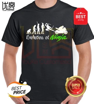 Evo Evolūcijas Komanda Zaļa Ninja Motorcycler Racinger Komandas Logo T-krekls Vīriešu Kokvilnas T krekli ar Īsām Piedurknēm