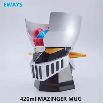 EWAYS Japaness Robots Radošo MAZINGER Z 420ml PC + Nerūsējošā Tērauda Krūzes / pelnu trauku Divas Veidā, Izmantojot Office Krūze Kauss