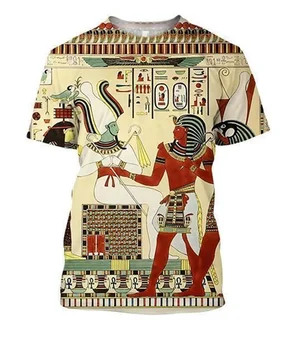 Eye of Horus Un Ēģiptiešu Dievu Simboli 3D Iespiesti vīriešu t krekls Harajuku Fashion Īsām piedurknēm krekls vasaras Gadījuma Unisex t