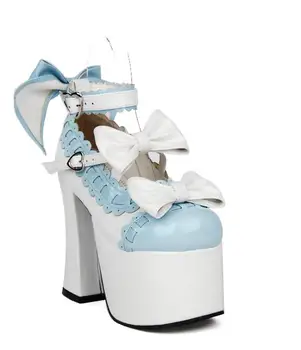 Eņģeļa nospiedums sieviete mori meitene lolita cosplay kurpes lady augstiem papēžiem sūkņi platformas kurpes sieviešu princese kleita puse kurpes 33-47