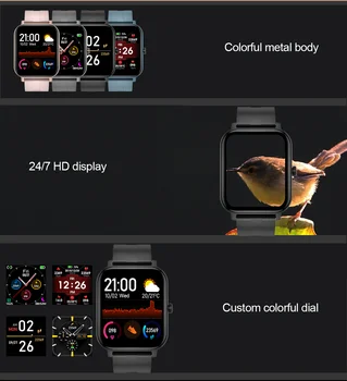 F22 Smart Skatīties Sieviešu Pielāgot Dial, Full Touch Ultra-plānas Ķermeņa, Sirdsdarbības Ūdensizturīgs IP67 Smartwatch Vīrieši VS P8 GTS