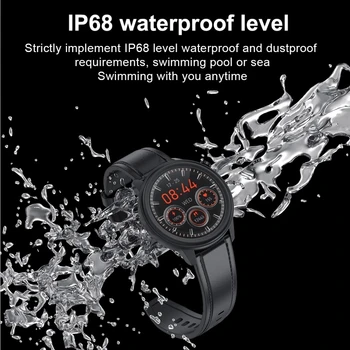 F81 Smart Skatīties Vīriešiem Ķermeņa Temperatūra IP68 Ūdensnecaurlaidīga asinsspiediens, Sirdsdarbības Fitnesa Tracker 