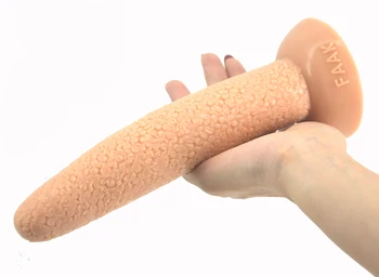 FAAK ilgi silikona anālais spraudni ar piesūcekni anālais masāža dildo masturbator seksa produkti elastīgs, mīksts anālais dildo unsmooth