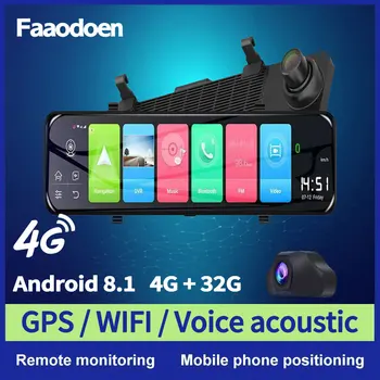 Faaodoen 12 collu Auto Spoguļi Android 8.1 dvr Dash 1080P Kamera dual kamera wifi GPS Navigācijas ADAS Tālvadības automašīnas video novērošanas