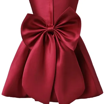 FADISTEE Karstā pārdošanas Puķu Meitene Komūniju Kleita-line satīna kleitas cute bow-line meitene kleita