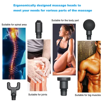 Fascijas masāža greifers dziļa muskuļu relaksācija instrumentu, elektriskās strāvas triecienu augstas frekvences vibrācijas ieroci, fitnesa āmuru novājēšanu massag