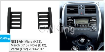 Fascijas Radio Panelis priekš Nissan Micra (K13), Marta (K13), Piezīme (E12), Otrādi (E12) 2013. - 2017. Gadam Fit Dash Komplekts Facia Sejas Adaptera Plate