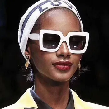 Fashion Square Saulesbrilles Sieviešu Zīmola Dizainere Lielgabarīta Saules Brilles Dāmas UV400 Sieviešu Liels Rāmis Toņos Sieviešu Saulesbrilles