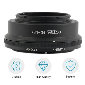 FD-NEX Portatīvo Canon Pārvērst Par Sony Objektīva Adaptera Gredzens Sony NEX-3 UN NEX-3C NEX-3N NEX-5 UN NEX-5C Melns Piliens Kuģniecība