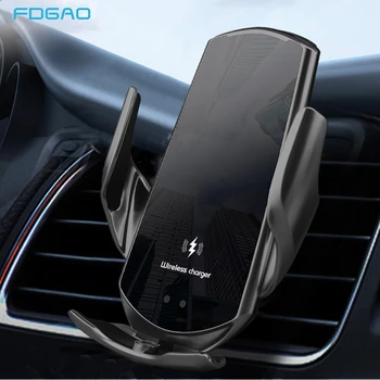 FDGAO 15W Ātri Automātiskās Spriegošanas Infrasarkano staru Sensoru, Auto Magnētisko USB Bezvadu Lādētāju Turētājs iPhone, Samsung, Huawei Xiaomi